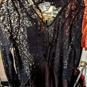 Free People Black Lace Dress